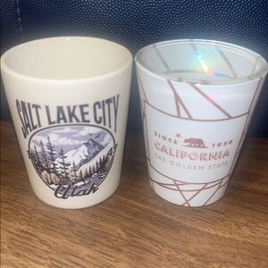 Salt Lake City and California Shot Glass Set